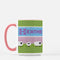 Sheep and Grass Personalized Knitting Mug, Cute Knitter Mug, Sheep Mug, coffee and knitting, yarn lover gift, yarn gift, knitter gift